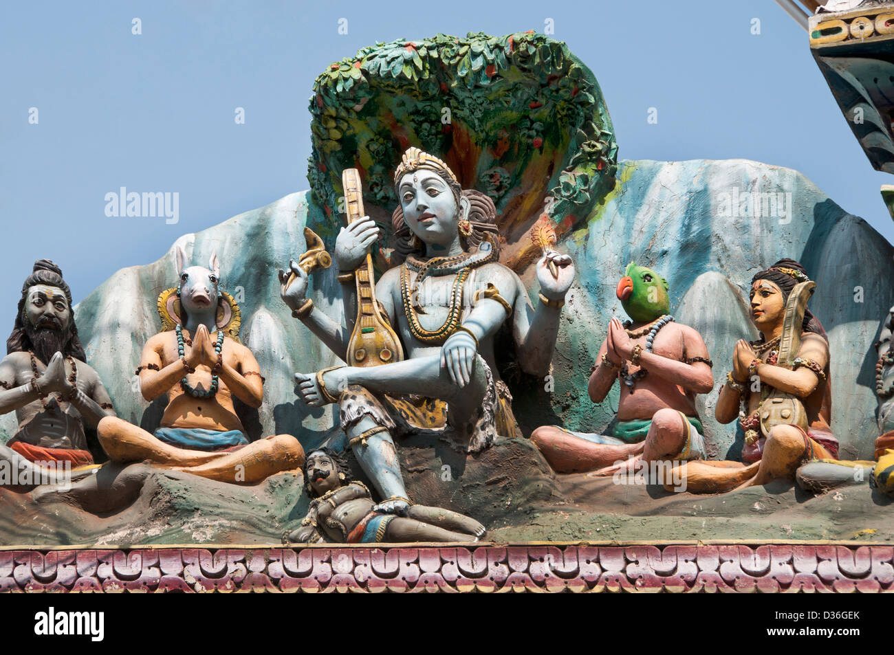 Hindu Tempel Musik Madurai Indien Hinduismus indischen Tamil Nadu Stockfoto