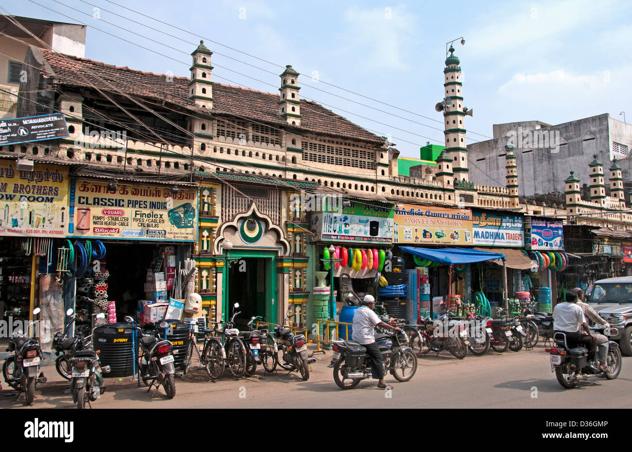 Madurai Indien indischen Tamil Nadu Stadt Stadtzentrum Stockfoto