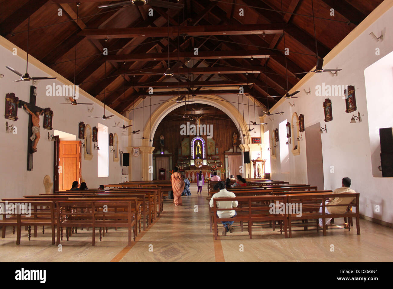 Innenausstattung der Kathedrale auf der Mahi India Stockfoto