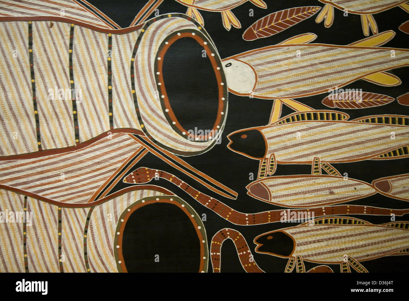 Aborigine-Kunst, Museum und Galerien des Northern Territory, Darwin, NT, Australien Stockfoto
