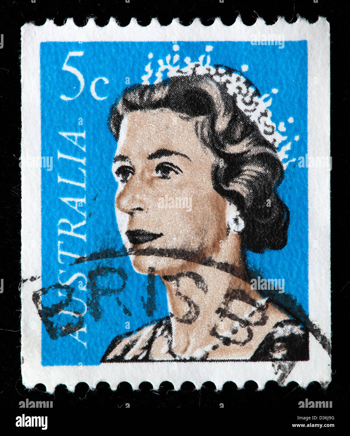 Königin Elizabeth II, Briefmarke, Australien, 1963 Stockfoto