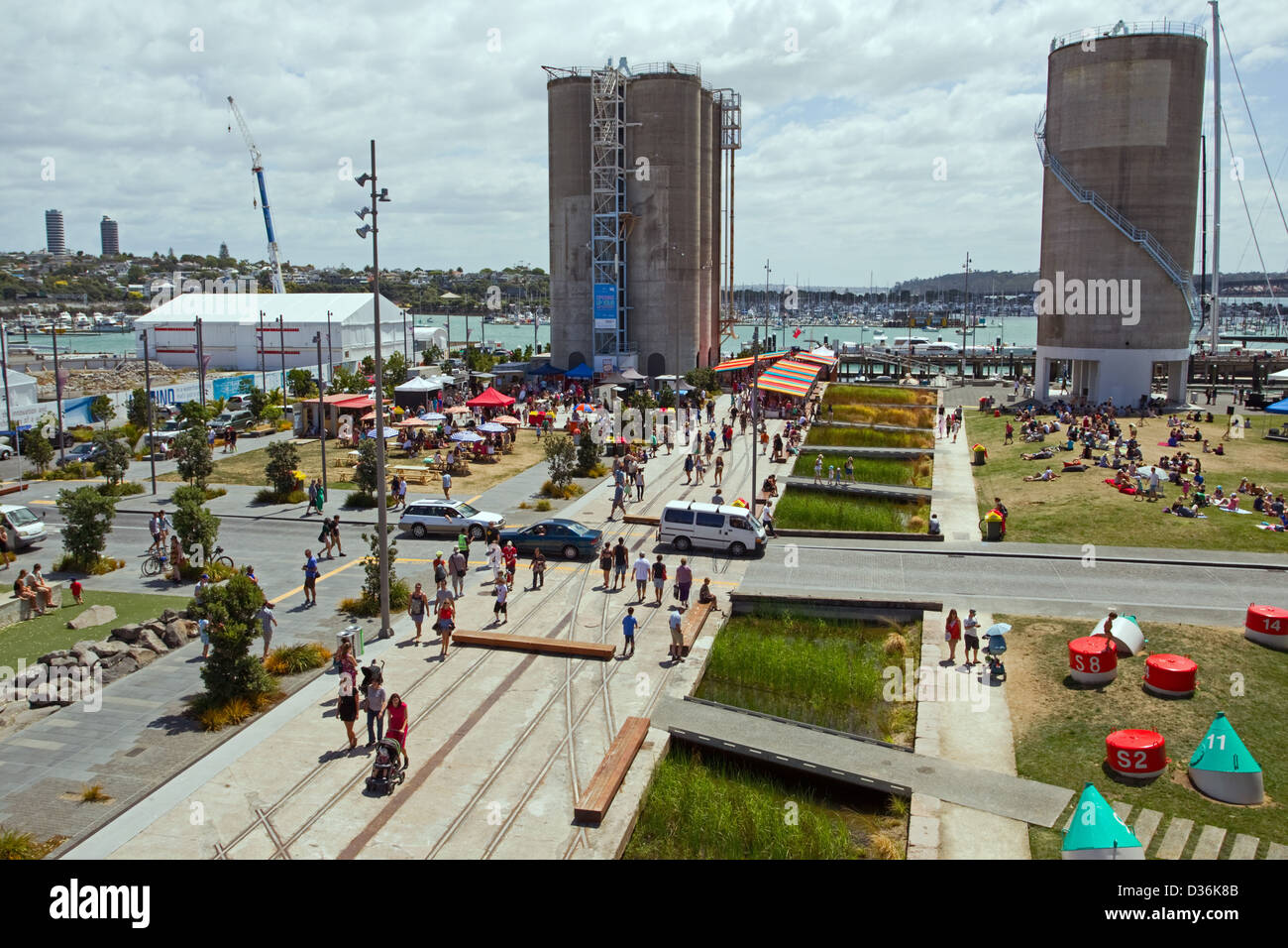 Wynyard Quarter, Auckland, New Zealand, Samstag, 26. Januar 2013. Stockfoto