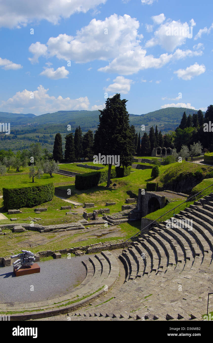 Fiesole, Römisches Theater, Florenz Provinz, Toskana, Italien, Europa Stockfoto