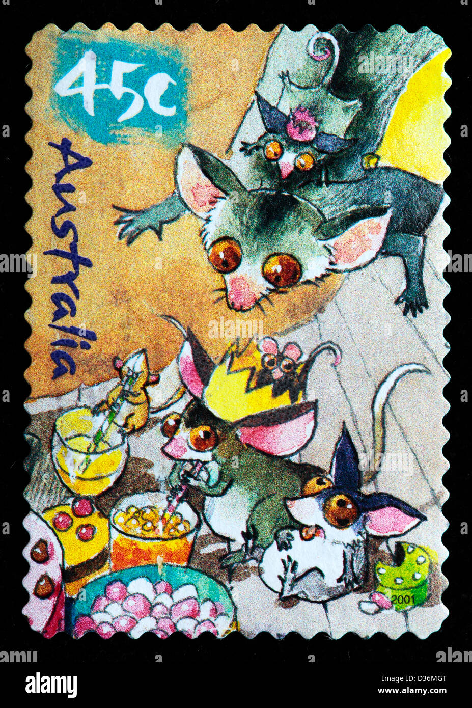 Karikatur von Roland Harvey, Briefmarke, Australien, 2001 Stockfoto