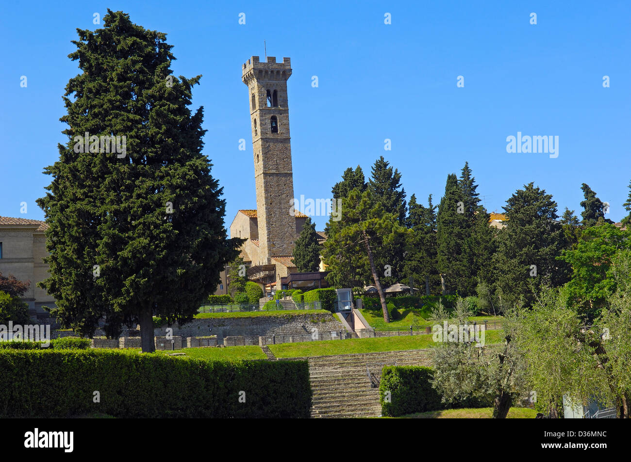 Fiesole, römische Ruinen, Provinz Florenz, Toskana, Italien, Europa Stockfoto