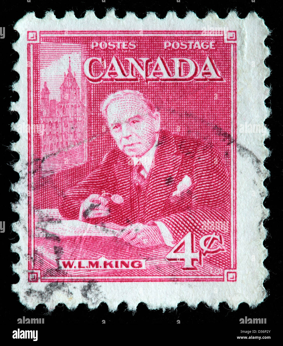 William Lyon Mackenzie King, Briefmarke, Kanada, 1951 Stockfoto