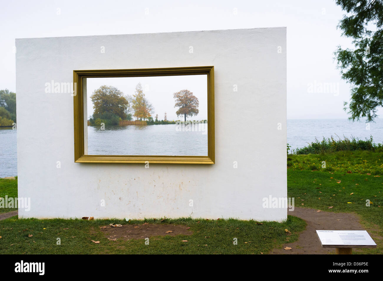 Kunstinstallation auf der Schlossinsel Insel, Schwerin, Mecklenburg-Vorpommern, Deutschland Stockfoto