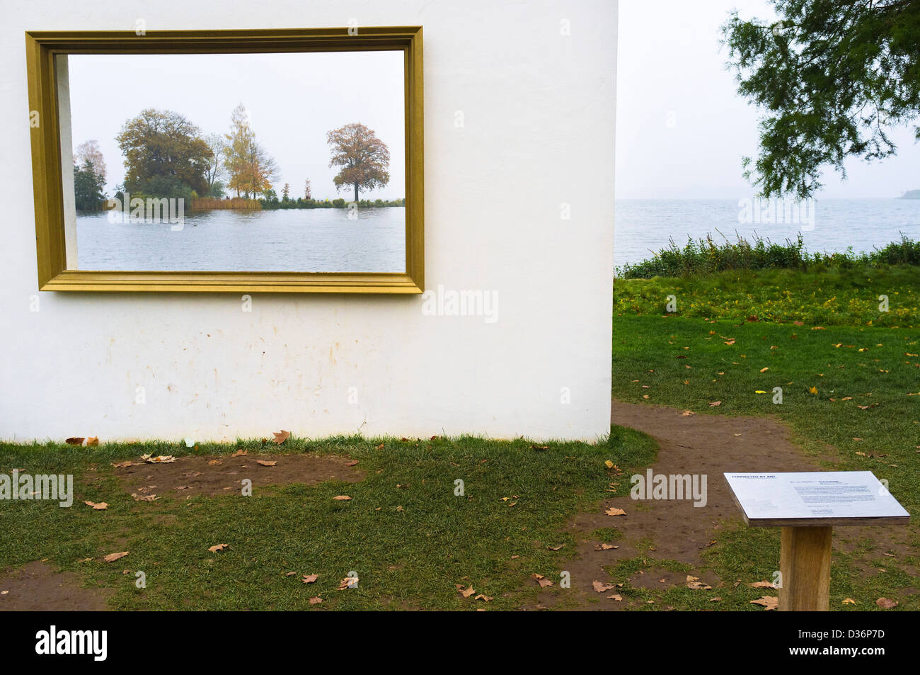 Kunstinstallation auf der Schlossinsel Insel, Schwerin, Mecklenburg-Vorpommern, Deutschland Stockfoto