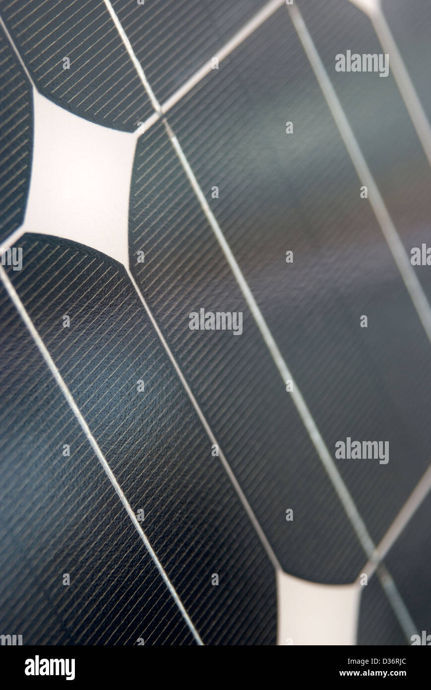 Nahaufnahme Detail Photovoltaik PV-Solar-Panel Stockfoto