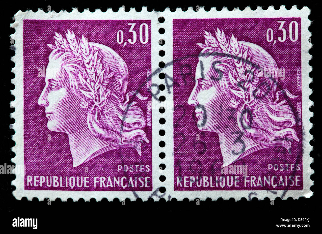 Marianne, Briefmarke, Frankreich, 1967 Stockfoto