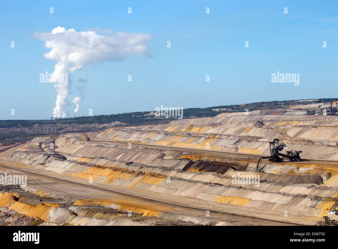 Tagebau in Deutschland Stockfoto