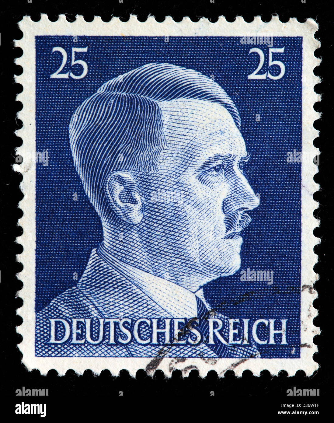 Adolf Hitler, Briefmarke, Deutschland, 1944 Stockfoto