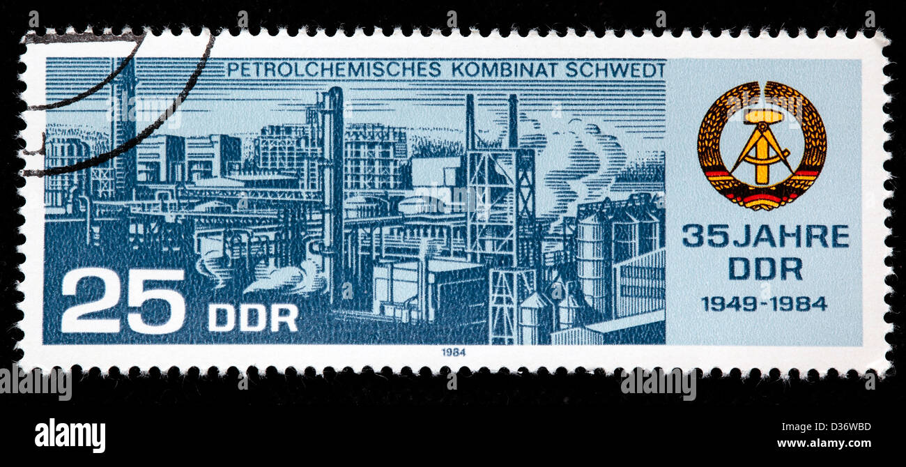 35. Jahrestag der DDR, Briefmarken, Deutschland, 1984 Stockfoto