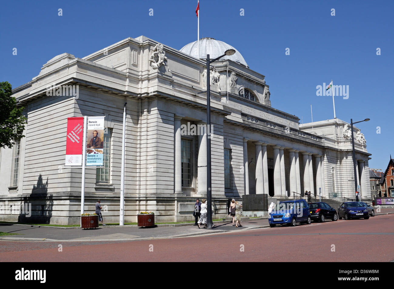Cardiff Museum im Stadtzentrum von Cathays Park, Cardiff Wales UK Stockfoto