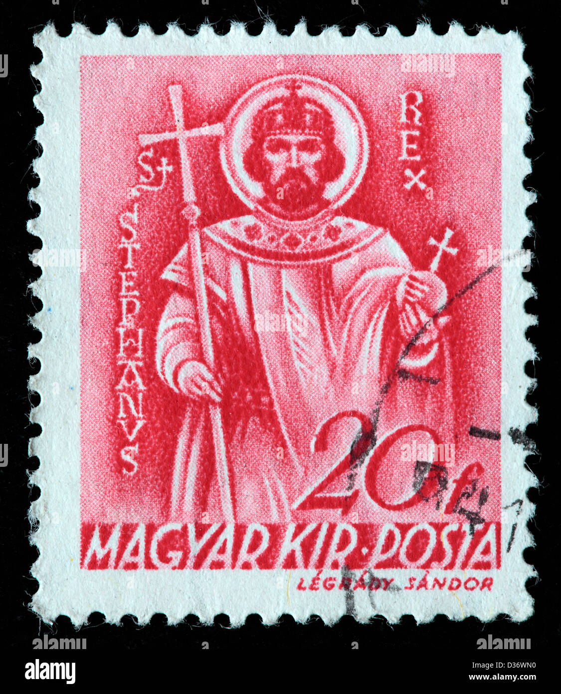 St. Stephen, Briefmarke, Ungarn, 1939 Stockfoto