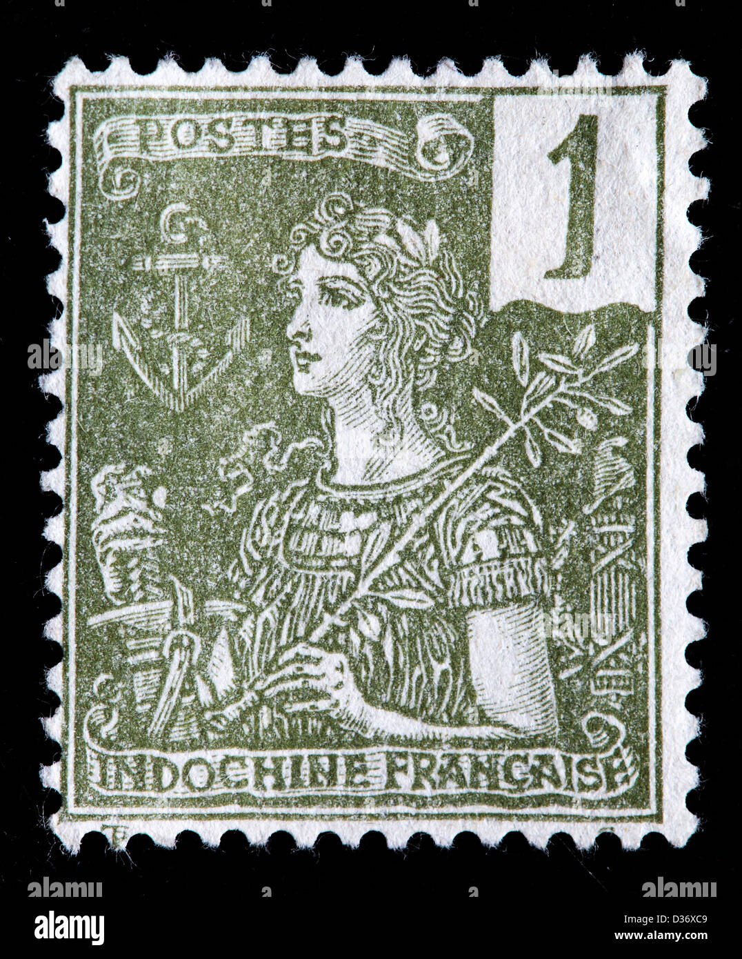 Indochina, Briefmarke, 1904 Stockfoto