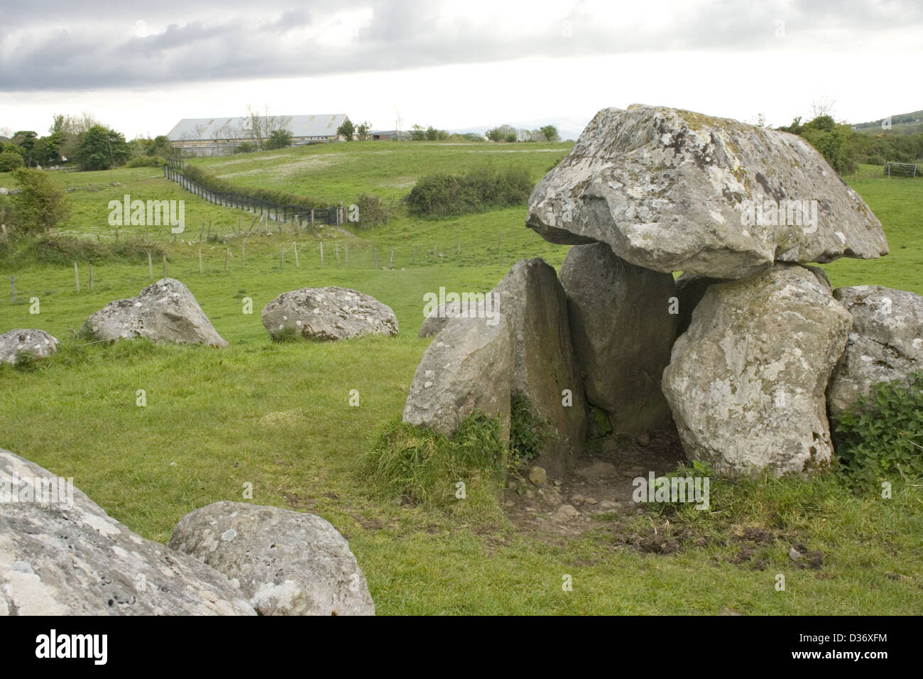Carrowmore Megalithic Grab, Co. Sligo Stockfoto