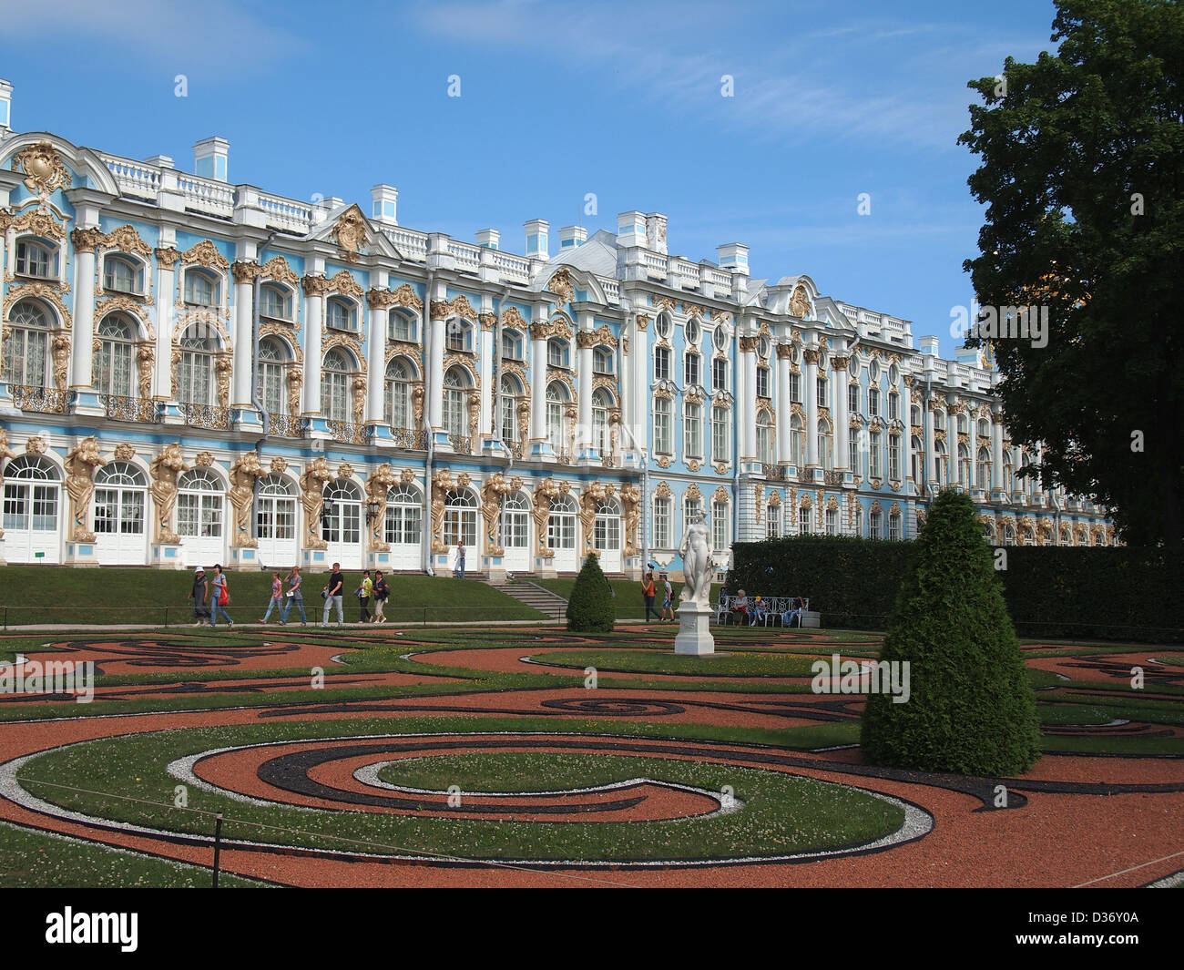 Katharinenpalast in Zarskoje Selo (Puschkin), St. Petersburg, Russland Stockfoto