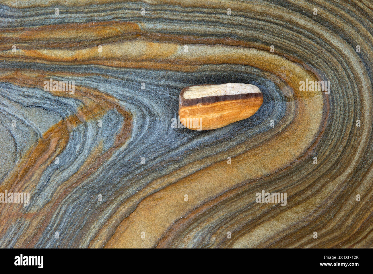 Sandstein Felsen Muster, Northumberland, Nordostengland, UK, GB Stockfoto