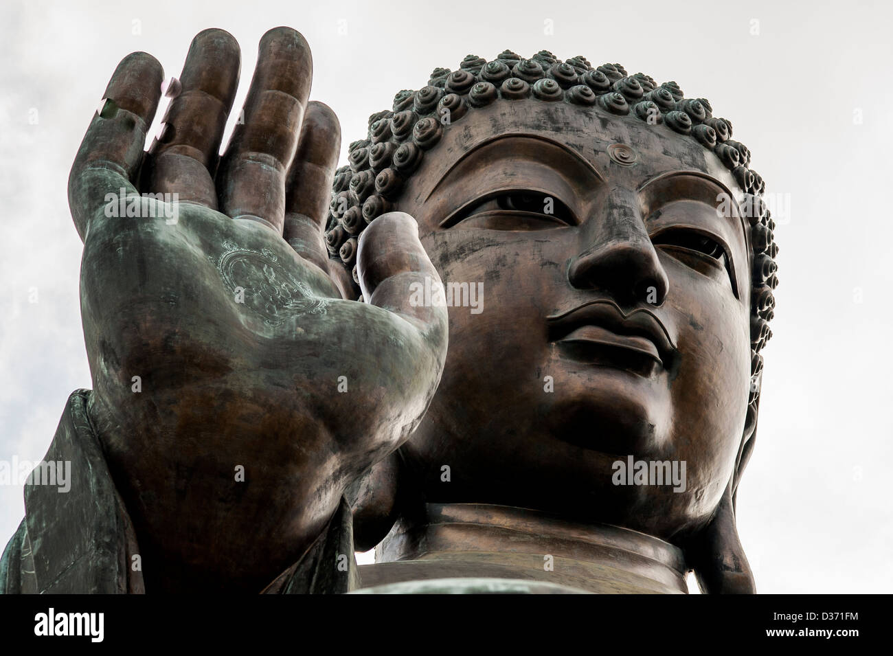 LANTAU - HONG KONG SAR of CHINA: große Buddha-Statue in der Insel Lantau in Hong Kong Stockfoto