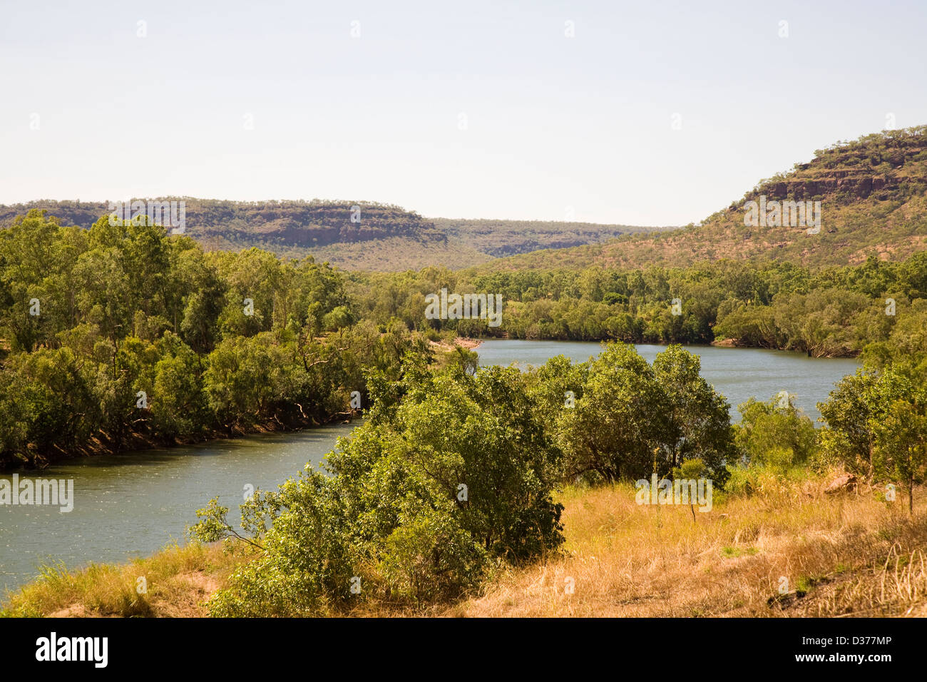 Der Victoria Fluss schlängelt sich durch 13.000 qkm (501 sq Meile) Gregory Nationalpark, Northern Territory, Australien Stockfoto