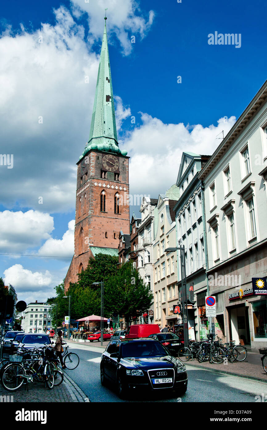 Lübeck Deutschland Hansestadt St Jacob Jacobikirche Stockfoto