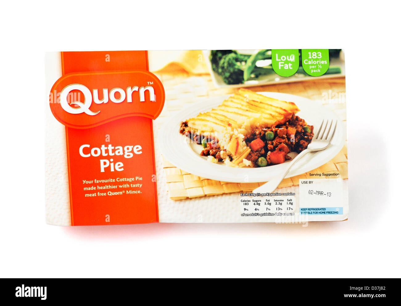Quorn Cottage Pie Fertiggerichte, UK Stockfoto