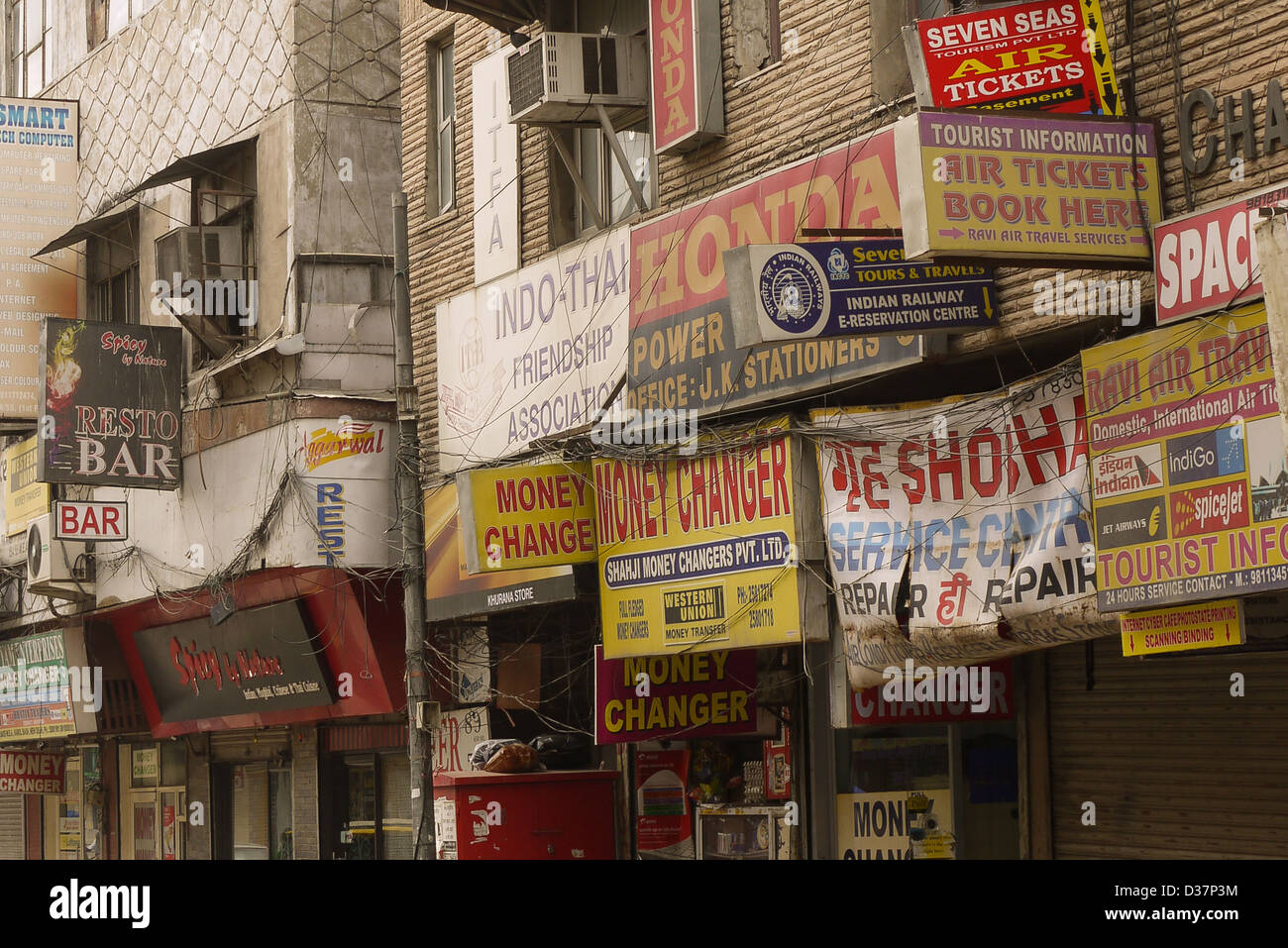 Menschen und Orte von Neu-Delhi, Indien Stockfoto