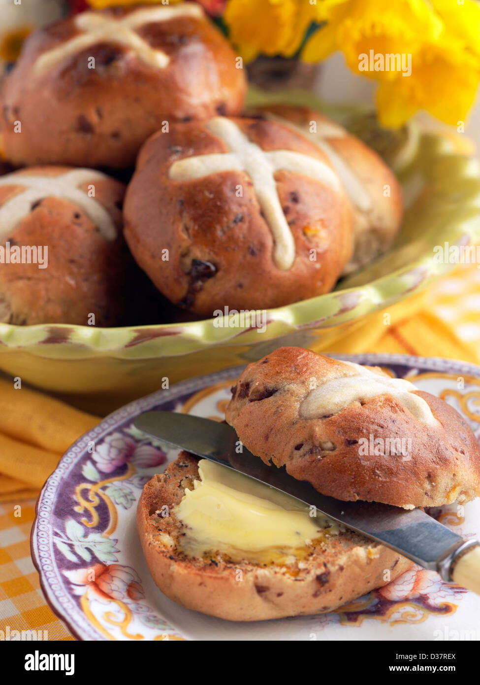 Hot Cross buns Stockfoto