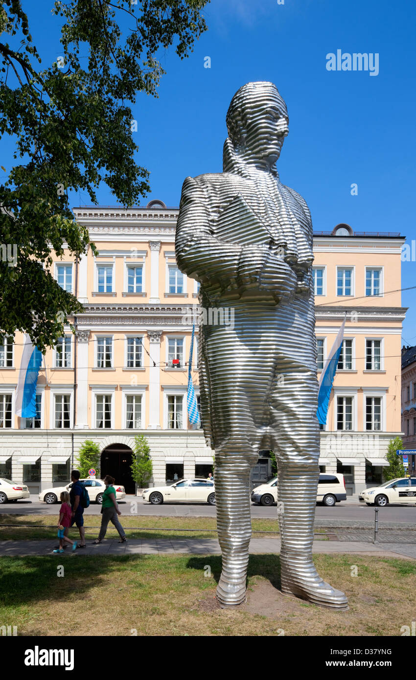 Statue von Maximilian Joseph Graf von Montgelas, München, Bayern, Deutschland Stockfoto