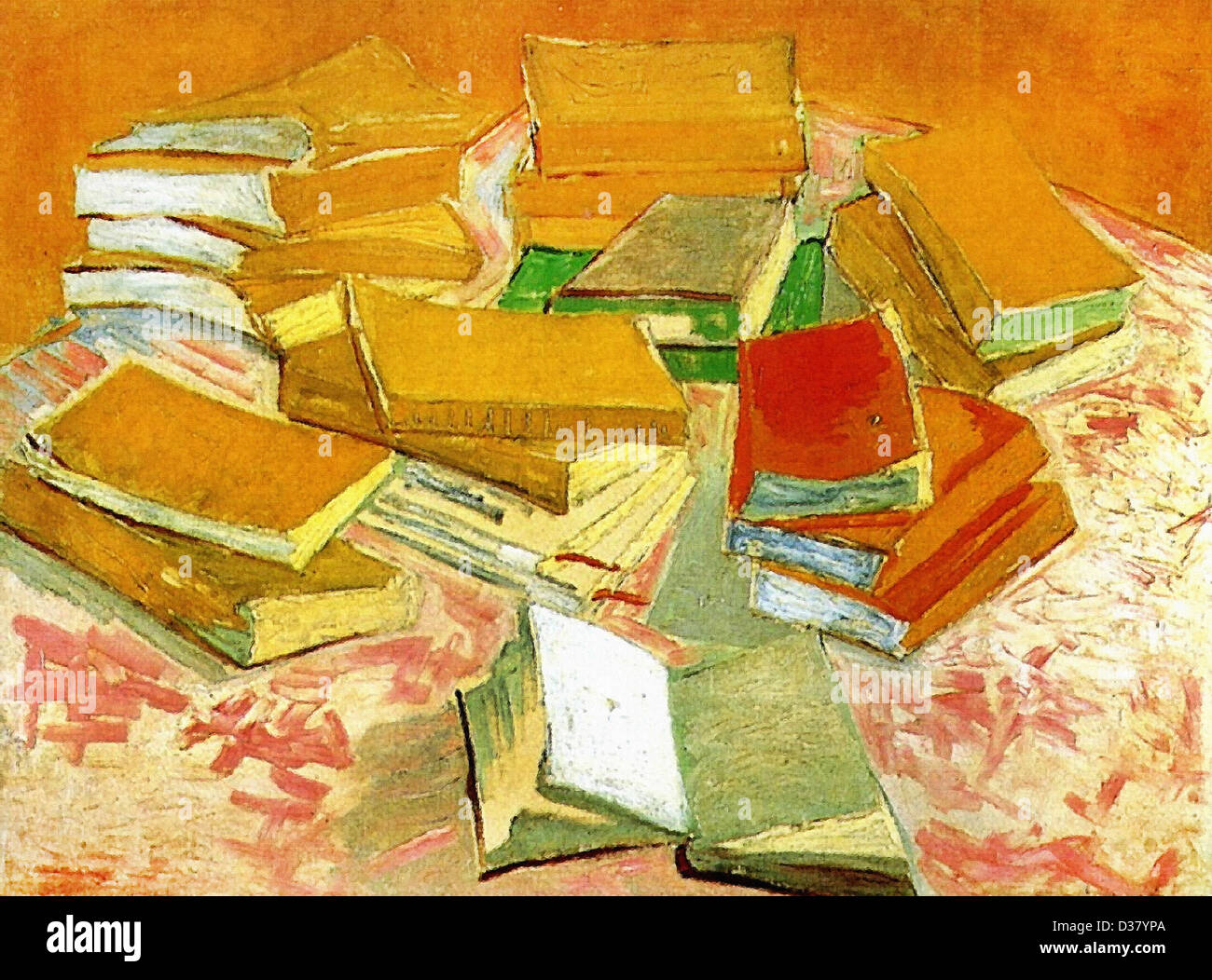 Vincent Van Gogh, Stillleben - französische Romane. 1888. Post-Impressionismus. Öl auf Leinwand. Van Gogh Museum, Amsterdam, Niederlande. Stockfoto