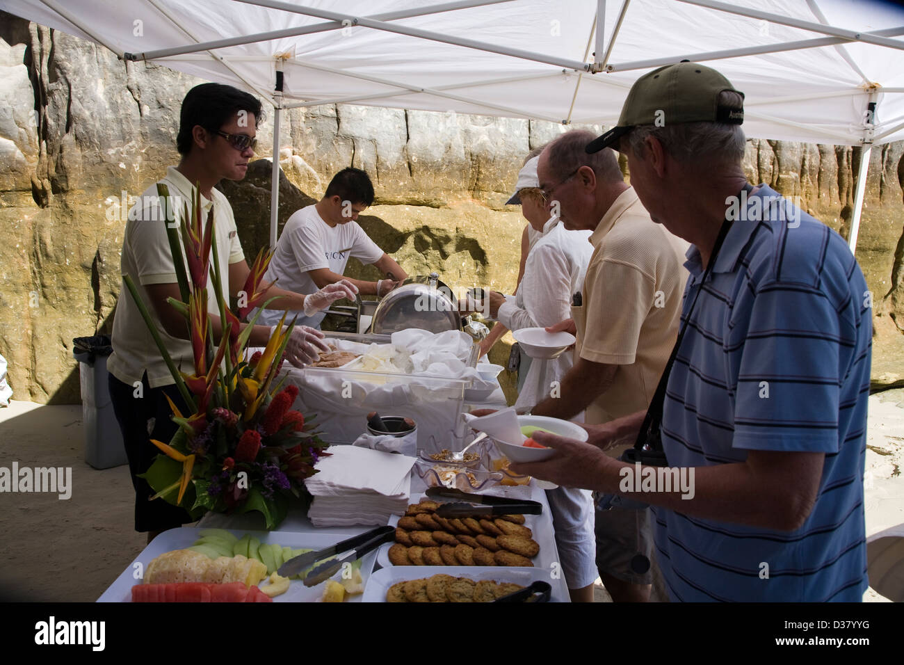 Desserttisch, "Aladins Höhle" Bigge Insel, Kimberley Küste von Western Australia Stockfoto