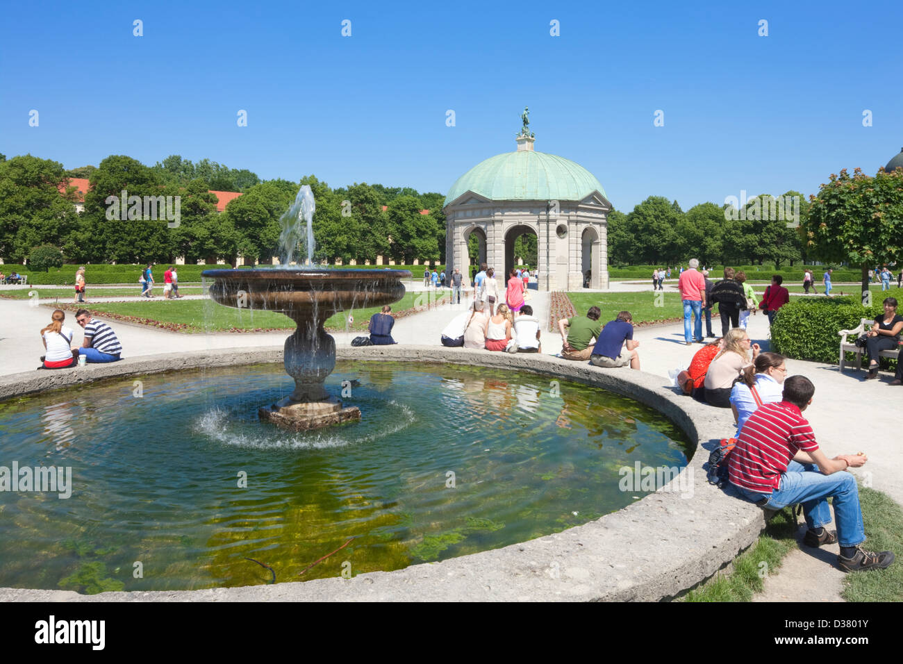 Brunnen im Hofgarten, München, Bayern, Deutschland Stockfoto