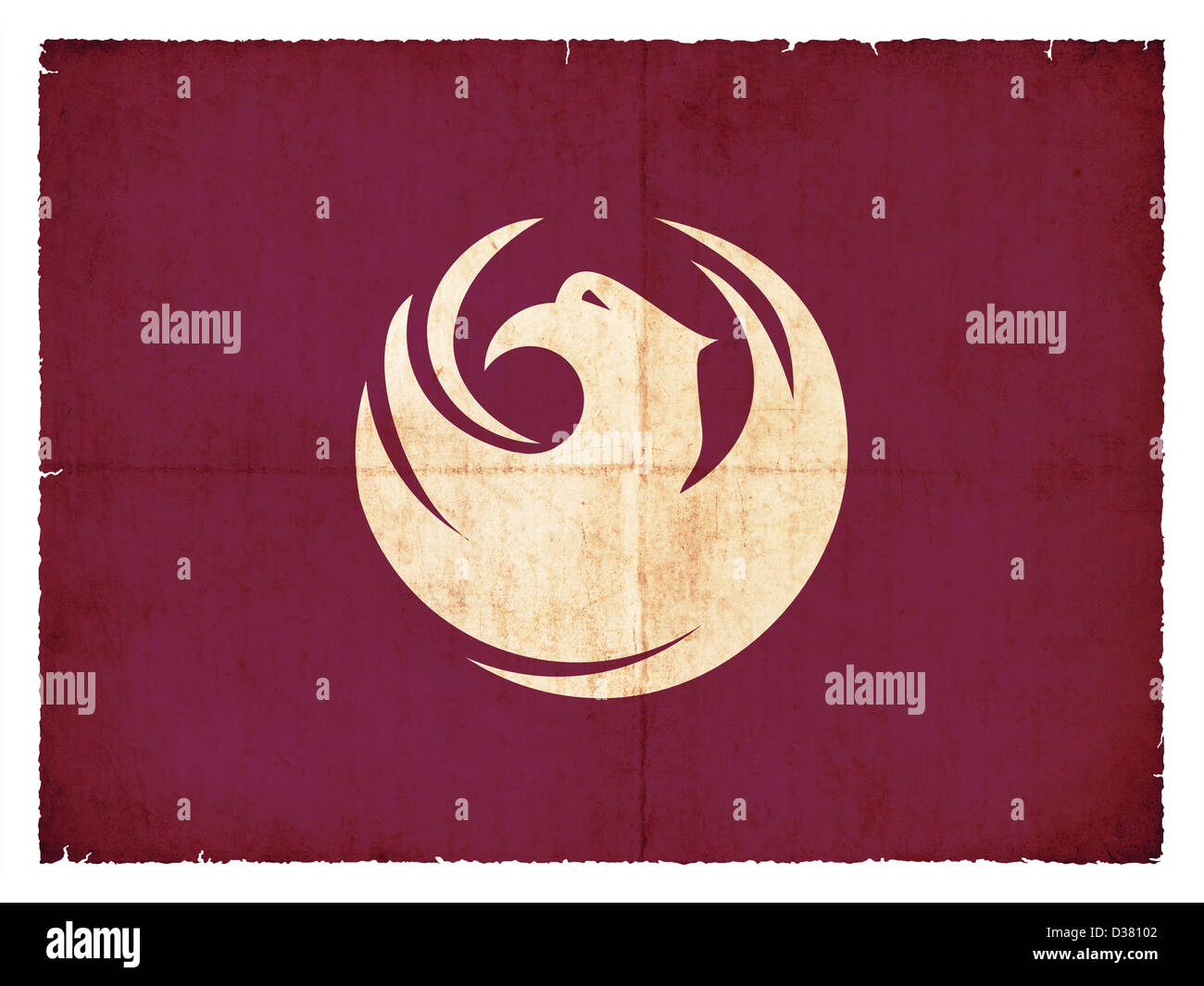 Flagge von Phoenix (Bundesstaat Arizona) im Grunge-Stil erstellt Stockfoto