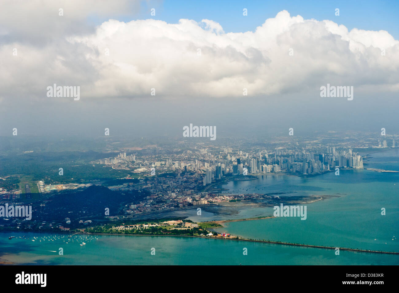 Luftbild-Panama-Stadt-Hochhäuser Stockfoto