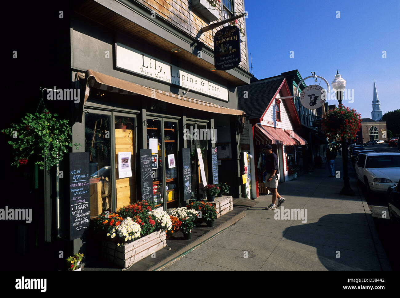 Elk282-1547 Maine, Camden, Straßenszene Stockfoto
