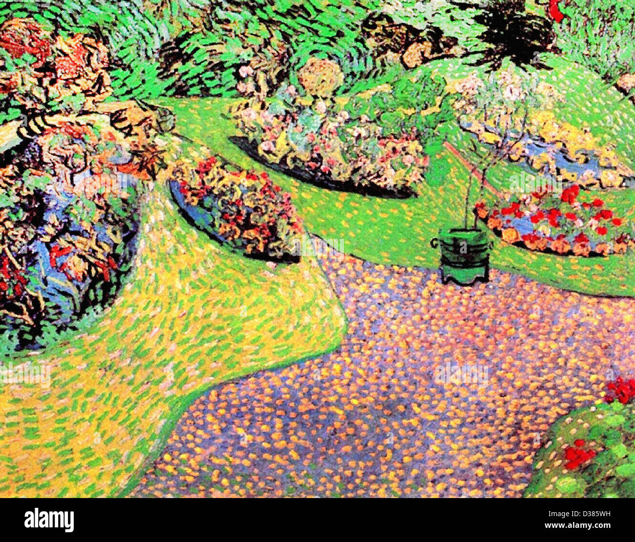 Vincent Van Gogh, Garten in Auvers. 1890. Post-Impressionismus. Öl auf Leinwand. Ort der Schöpfung: Auvers-Sur-Oise, Frankreich. Stockfoto