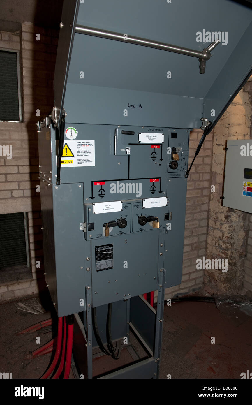 Sehr hohe Spannung Leistungsschalter Schaltanlagen Stockfoto