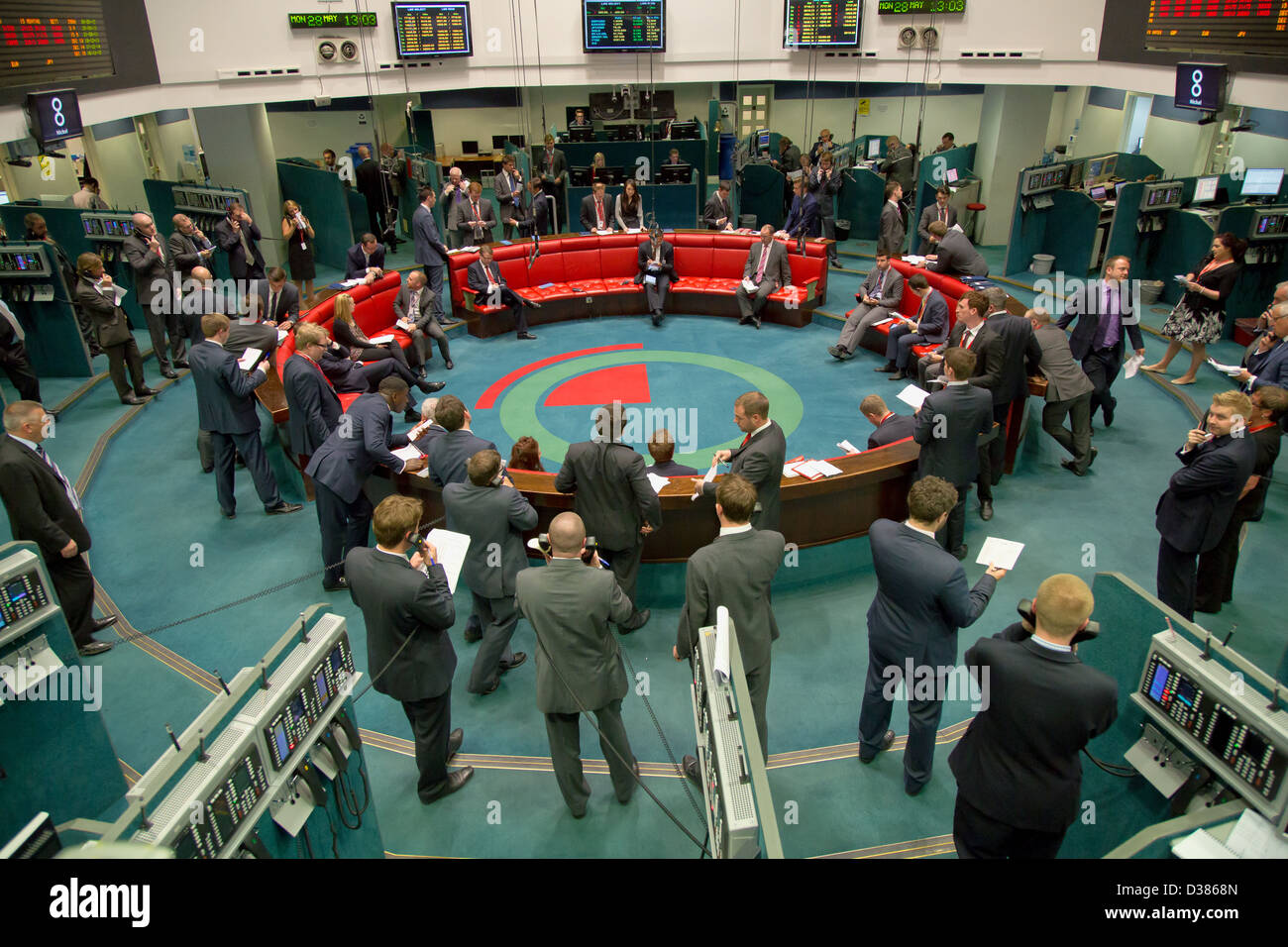 London, Vereinigtes Königreich, Makler in der Londoner Metallbörse Stockfoto