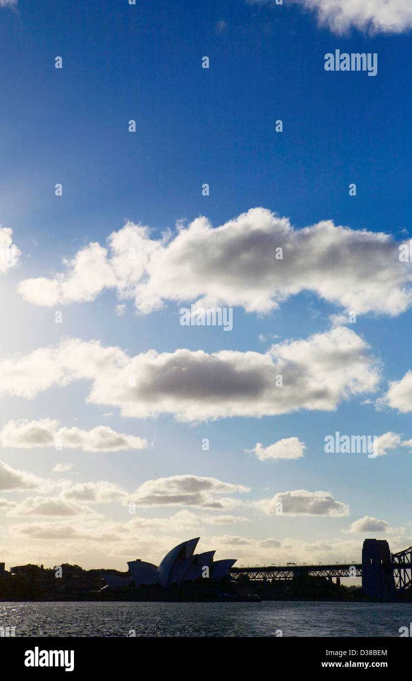 Sydney NSW Skyline Sydney Opera House und die Harbour Bridge Bestandteil Stockfoto