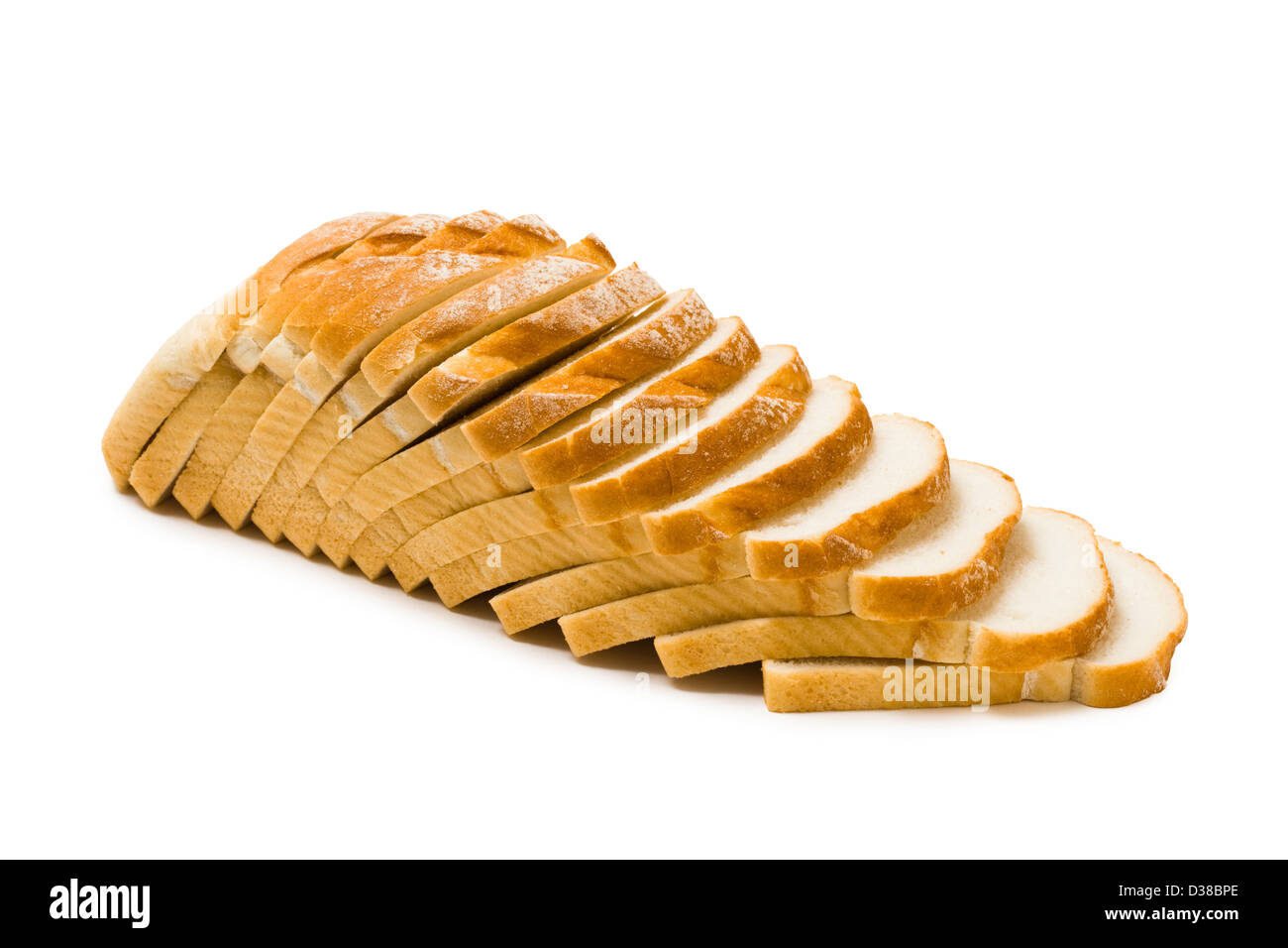 Brot in Scheiben Weißbrot. Stockfoto