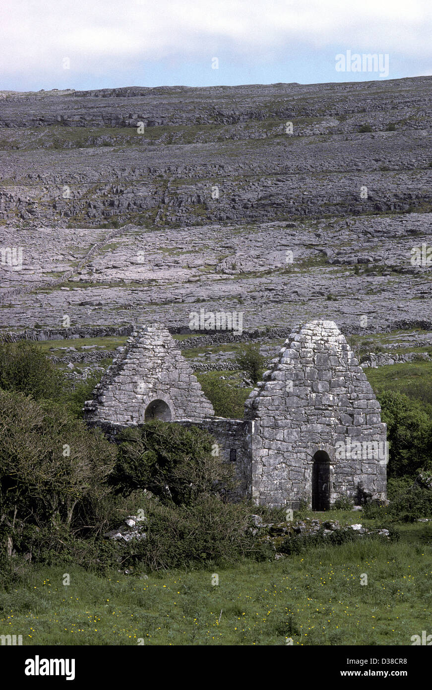 Frühe christliche Kirche, die Burren, Co Clare, Irland Stockfoto