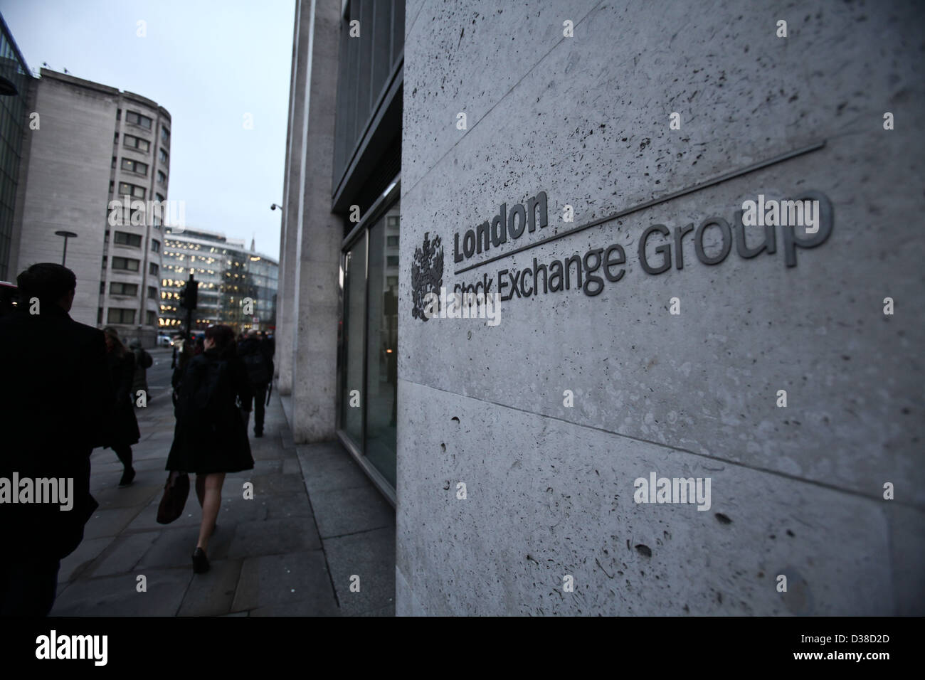 Londoner Börse in der City of London. Stockfoto