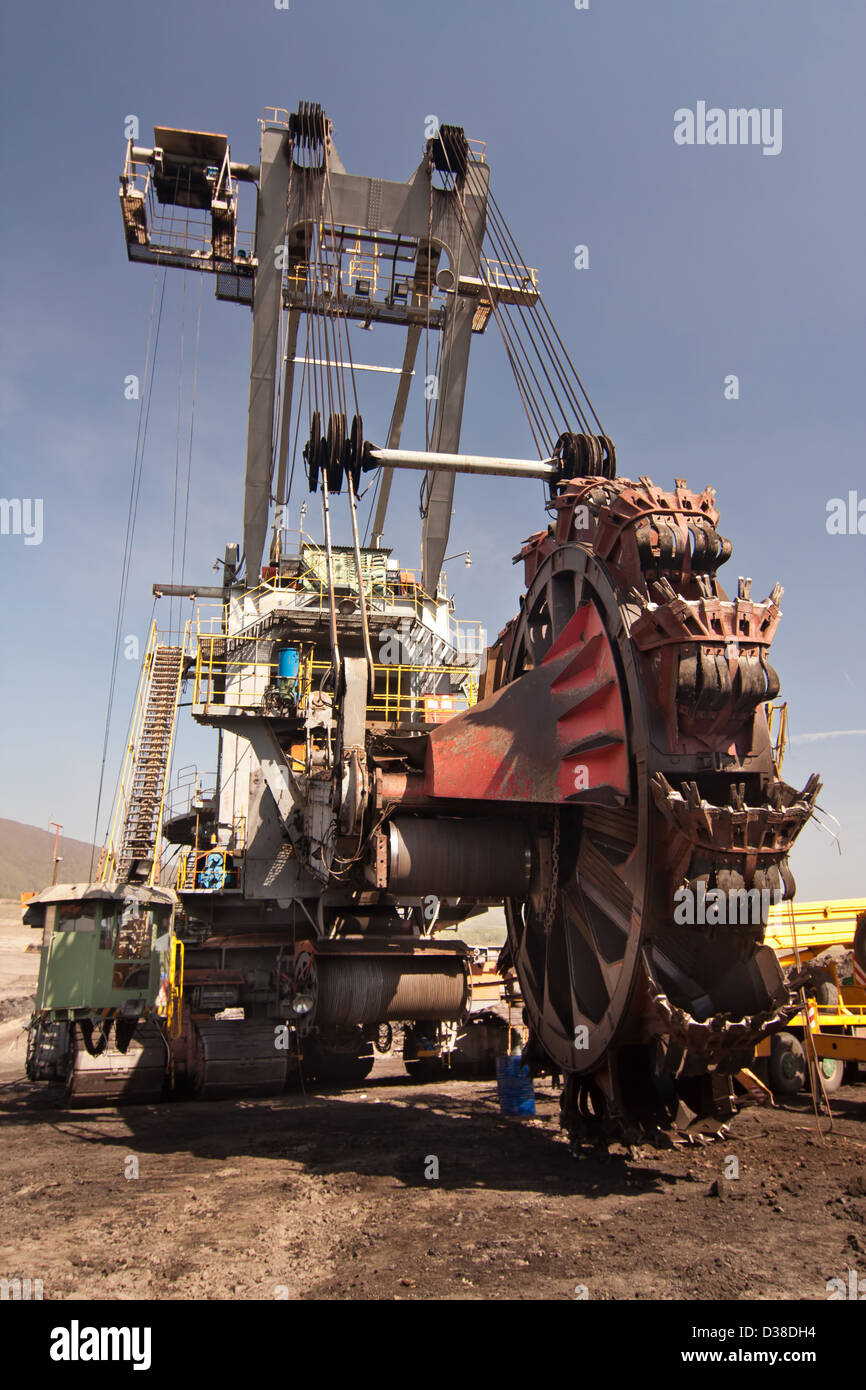 der Bagger im Tagebau Kohle - Most - Tschechien Stockfoto