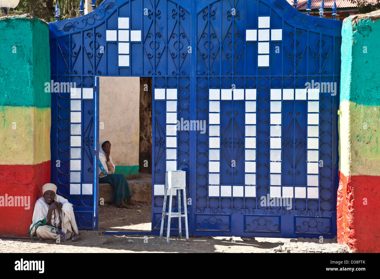 Kirche-Gates, Gondar, Äthiopien Stockfoto