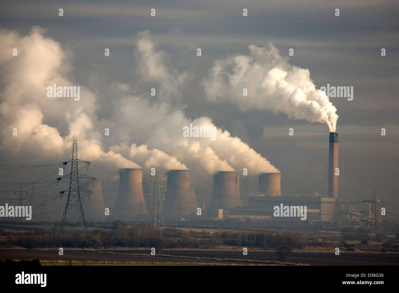 Eggborough Kraftwerk, Yorkshire Stockfoto