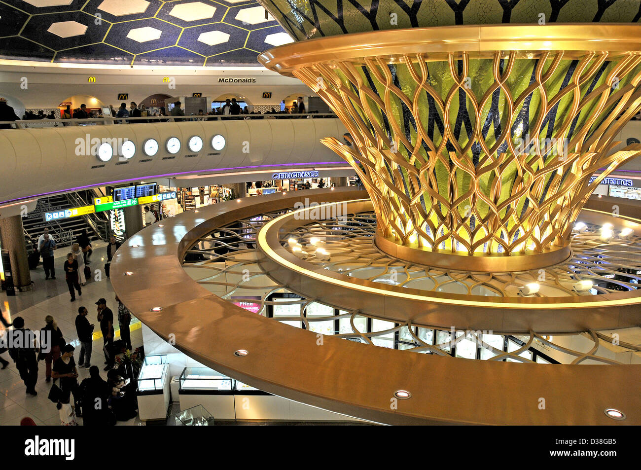 Internationaler Flughafen Abu Dhabi, VAE Stockfoto