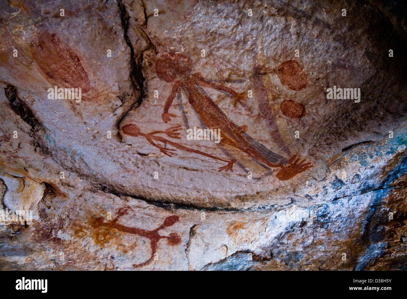 Gwion Gwion (oder Bradshaw) Felskunst, Jar Insel in Vansittart Bay, Westaustralien Stockfoto