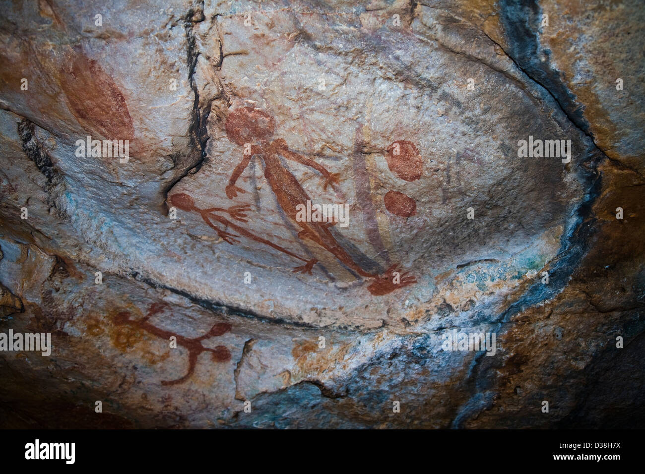 Gwion Gwion (oder Bradshaw) Felskunst, Jar Insel in Vansittart Bay, Westaustralien Stockfoto