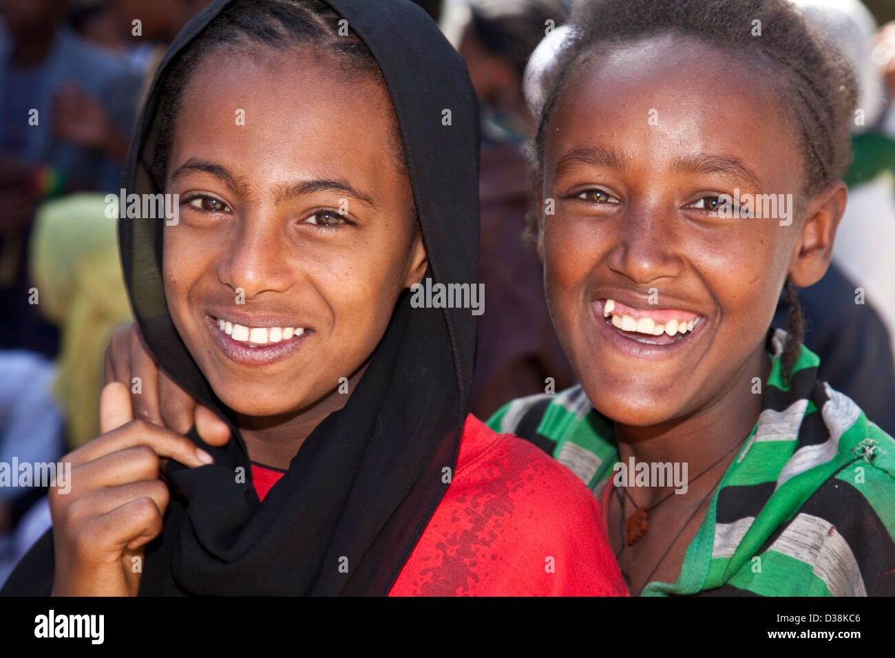 Äthiopische Mädchen, Gondar, Äthiopien Stockfoto